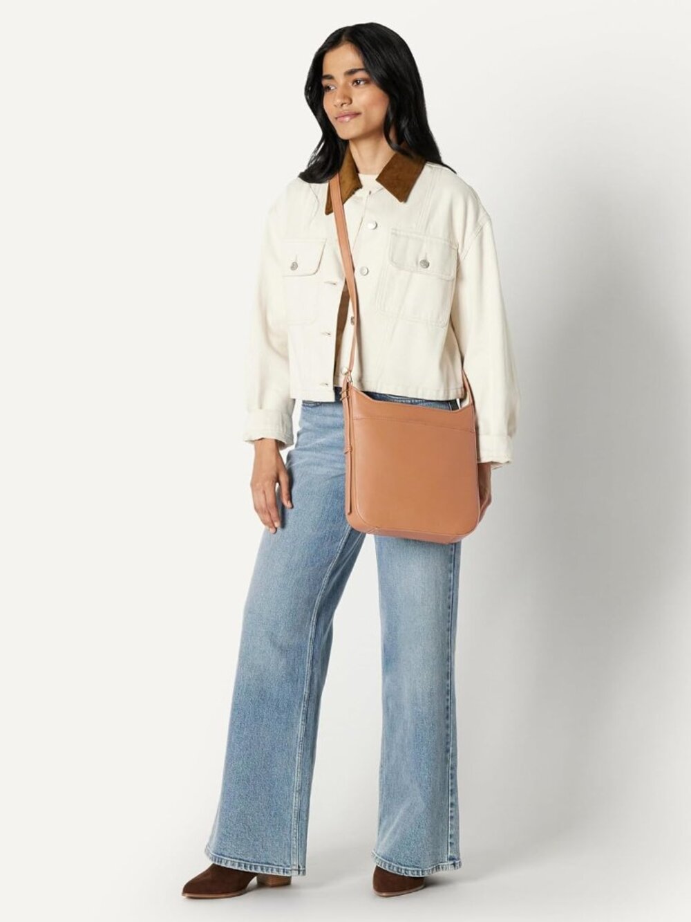AE - Accessories Women's Faux Leather Slim Crossbody Bag - Picture 2 of 5